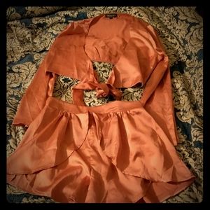 Satin club two piece